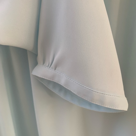 SZ L Express Light Blue Long Sleeve Blouse - Picture 3 of 6